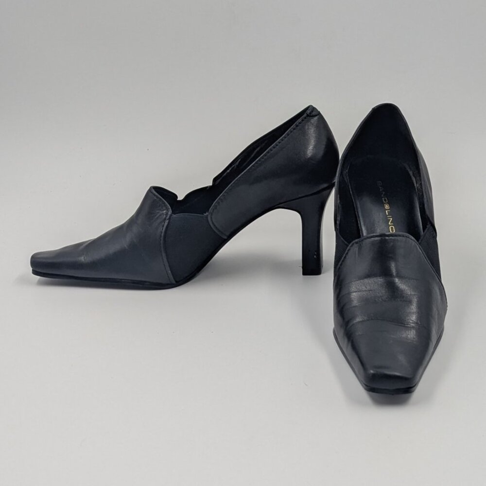 Bandolino Women's Black Leather Heels | Pumps | Size 8.5M